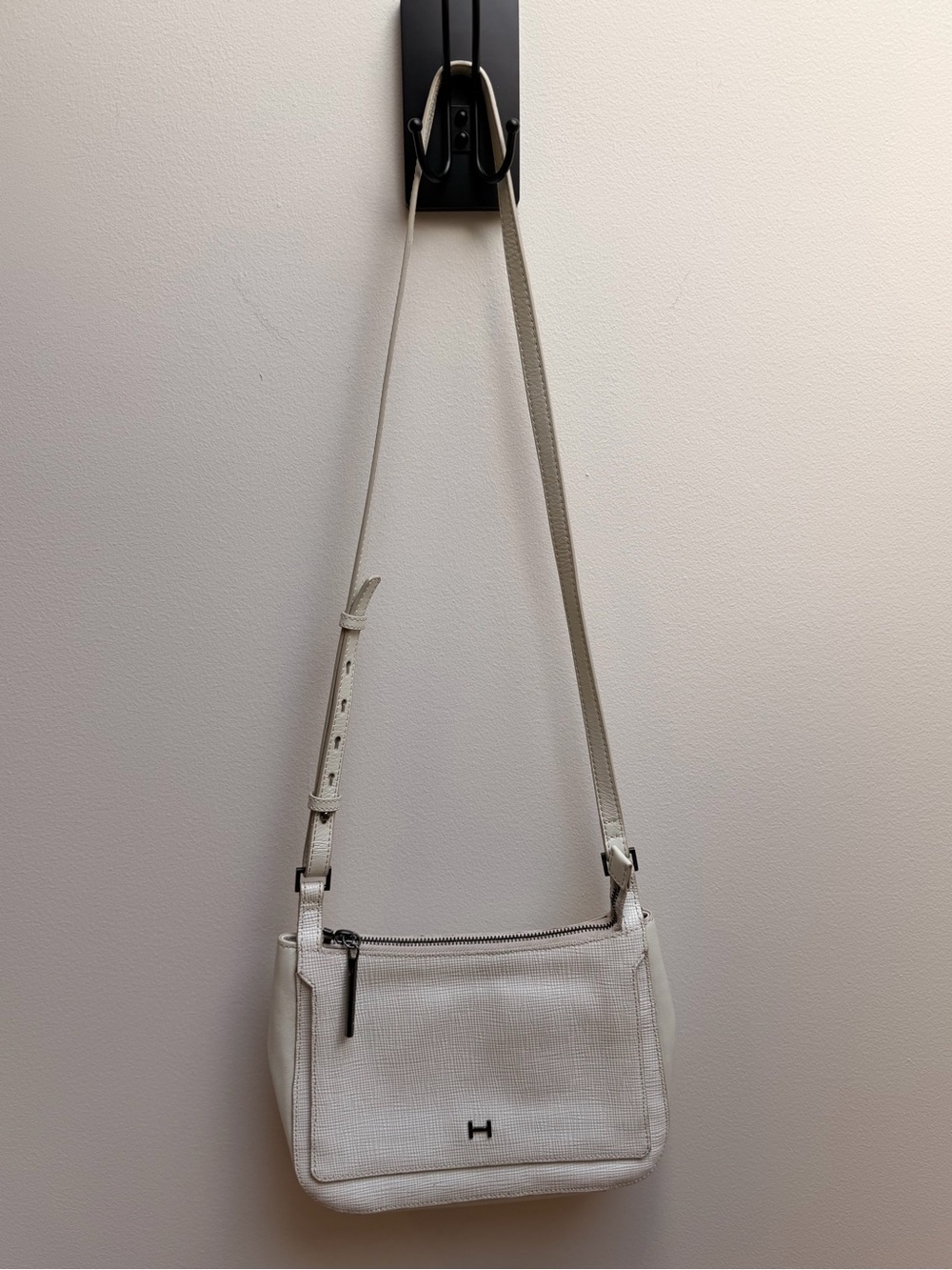 H by Halston White Crossbody Shoulder Bag
